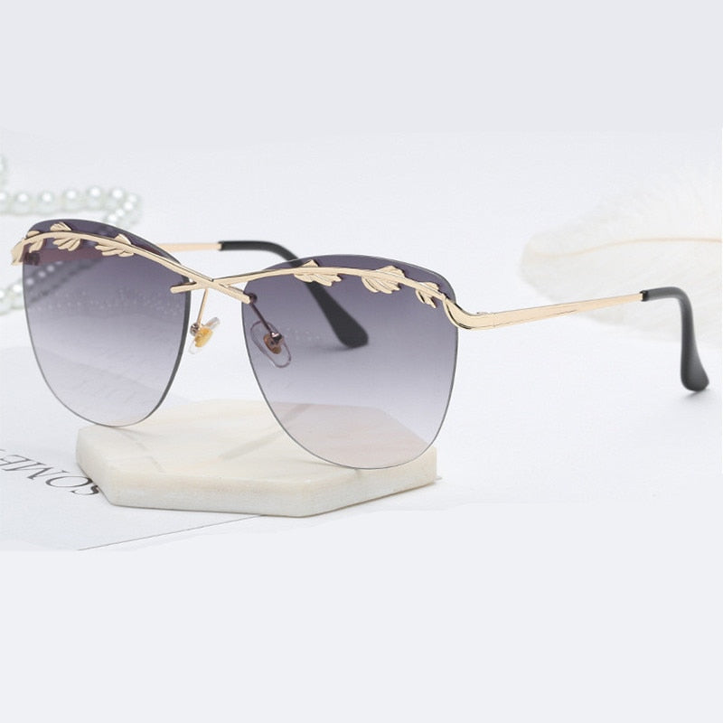 Fashion Frameless Sunglasses  High Quality Gradient Sunglasse